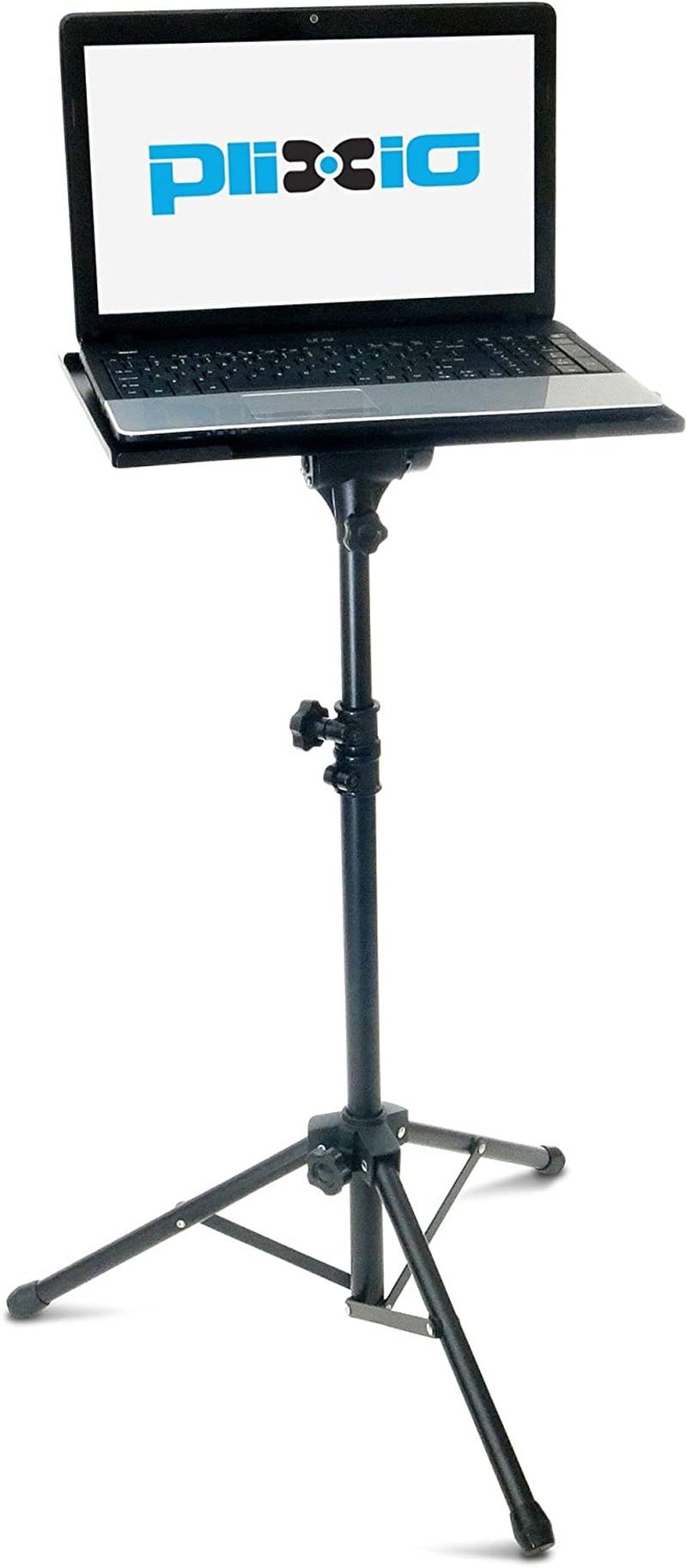 Plixio Adjustable Laptop Stand - Portable Projector Mount Tripod Podium, DJ Mixer Stand up Desk Computer Stand Tray and Holder (27" to 48") image number 3