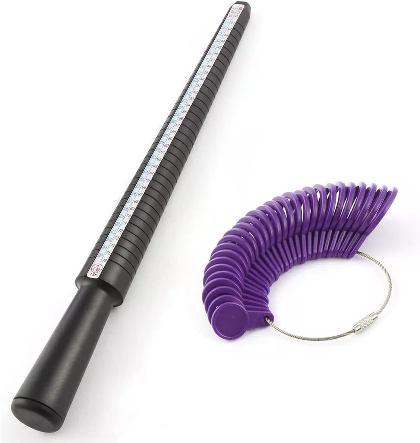 Jewelry Tool Set - Ring Mandrel Stick, Finger Size Measuring Kit with Sizer Belts, Plastic Gauge for Jewelry Making & Sizing image number 1