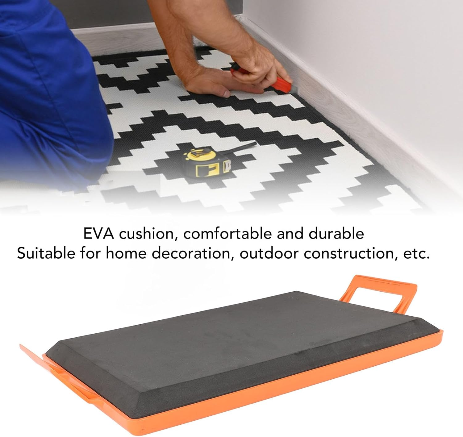 Kneeling Pad, Multi Purpose Shock Absorbent Pads Professional Kneeboard with Large Handles and Ample Storage Space, Gardening Kneeling Pad for Home Decoration, Construction image number 1