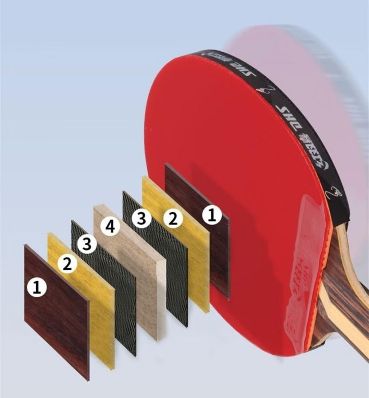 SPP DHS 9 Star H9006-CS Table Tennis Racket - Professional Ping Pong Bat with CS Handle for Superior Grip and Control - High Spin and Speed image number 1