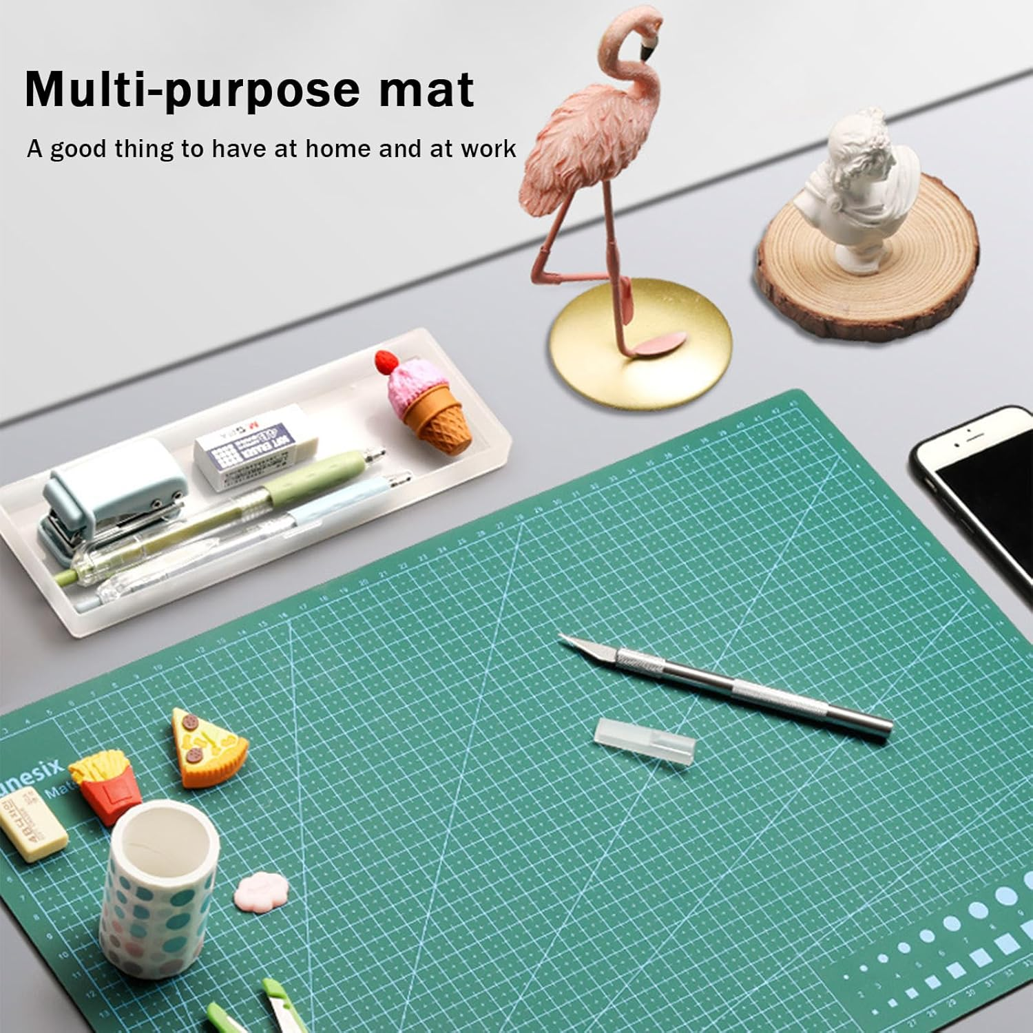 Cutting Mat Self Healing, Cutting Mat Craft Mats, Modified PVC Sewing Cutting Boards for Sewing, Quilting, Loop Cutting, Modeling, Scrapbooking and Fabric (A3+A4) image number 4