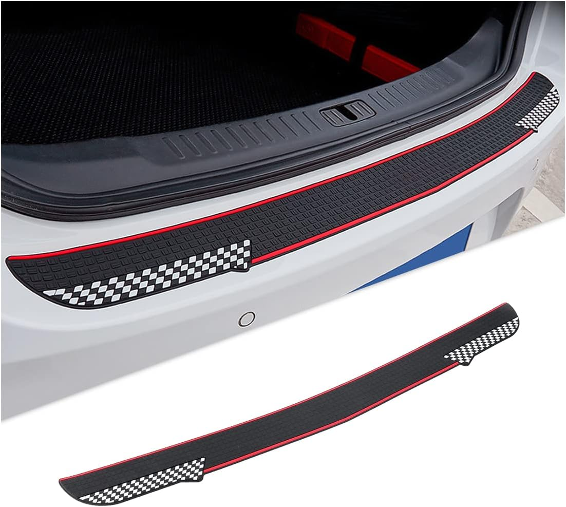 Car Rear Bumper Guard Protector, Universal Black Rubber Anti-Scratches/Slip Trunk Door Protective Pad for Most Cars, Auto Accessories for Men Women (Black) image number 3