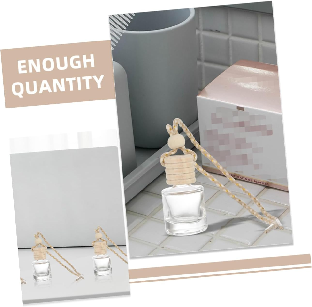 5Pcs Car Perfume Bottles Hangable Aromatherapy Diffusers for Car Essential Oil Containers image number 5