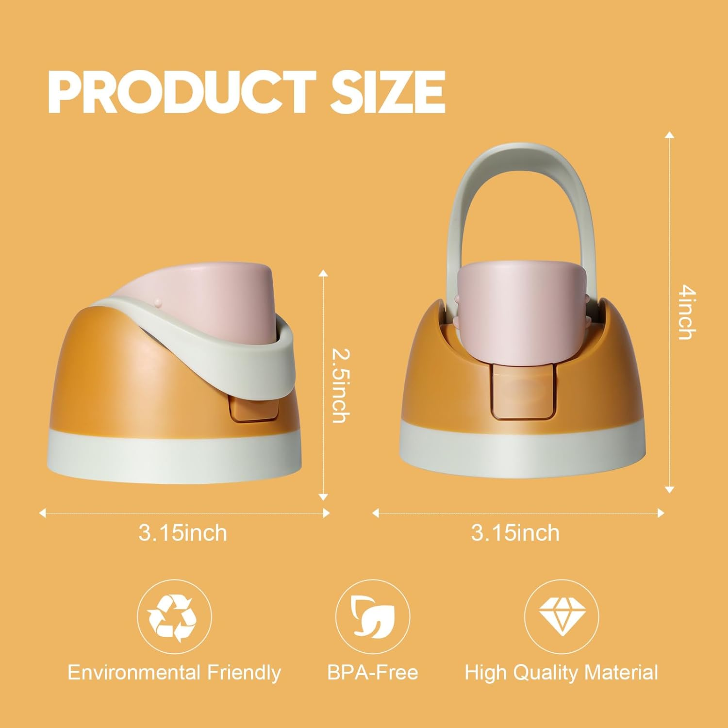 Renyqatt Replacement Lid for Owala Freesip, Compatible with Owala Cup 16Oz 24Oz 32Oz 40Oz, One Button Water Bottle Top Lid Replacement Accessory, Leakproof, Bpa-Free (Khaki) image number 4