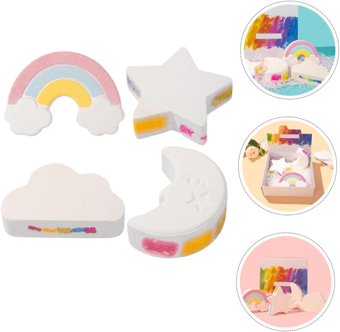4Pcs Rainbow Essential Oil Bathing for Relaxation and Soothing for Family and Friends image number 3