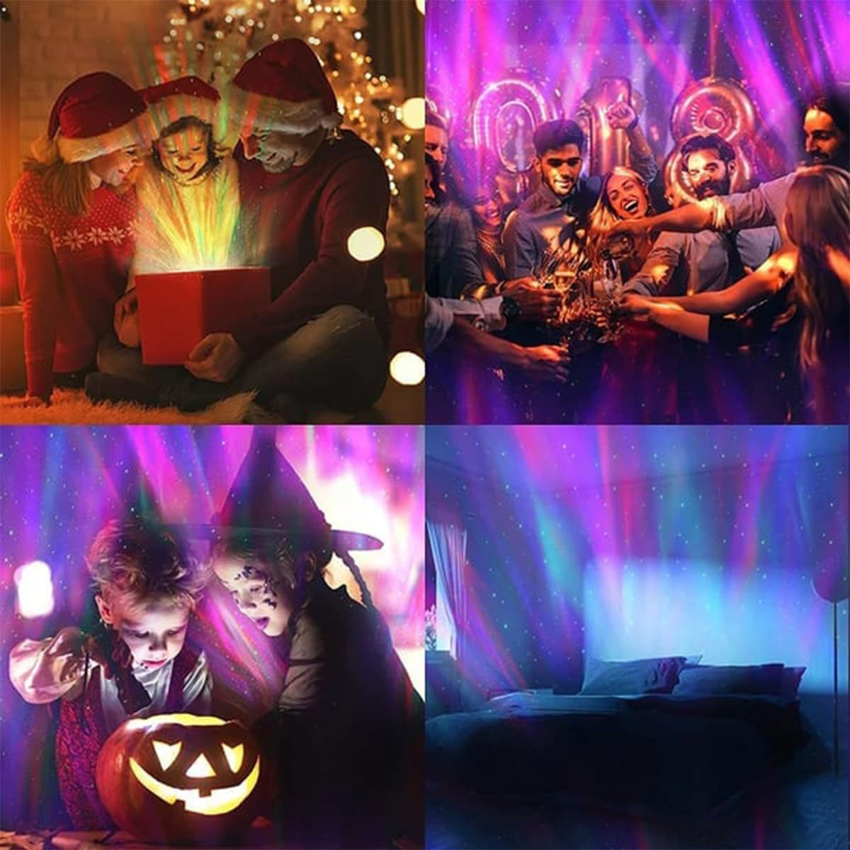 Aurora Dimension Light, Aurora Borealis Light Projector, Blazely Light, 2 in 1 Northern Lights and Ocean Wave Projector with 14 Light Effects, Dual Projection Lampshade (1Pcs Water Ripple)