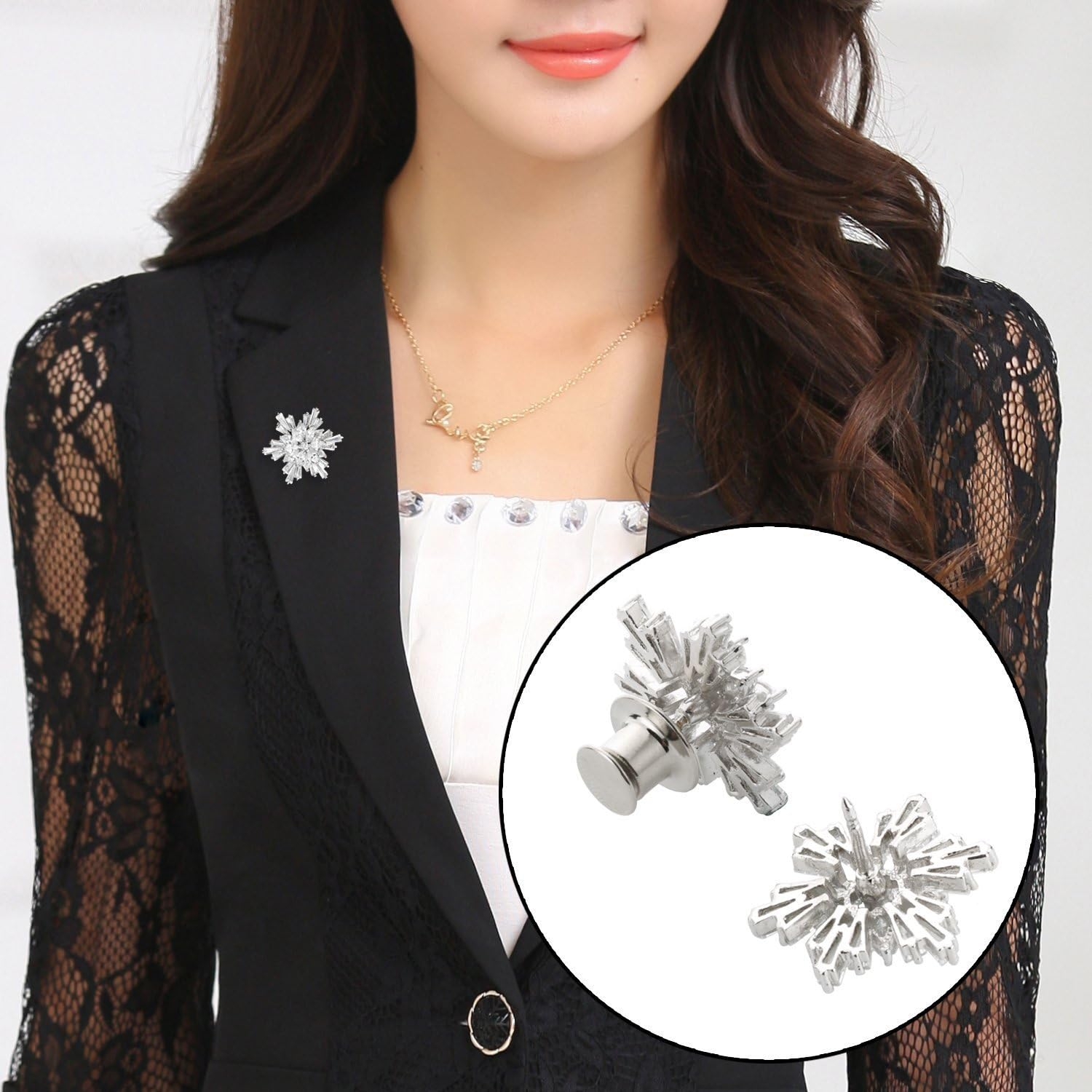 40 Pieces Metal Pin Backs Locking Pin Keepers Locking Clasp with Storage Case image number 4