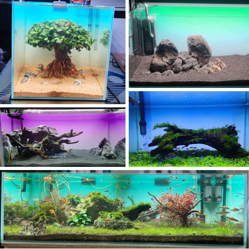 Cartoon Underwater BOB Aquarium Background Sticker for 10 Gallon Tanks, Fish Tank Backdrop Decorations HD Printing Simple Wallpaper PVC Poster (12" H X 20" W) image number 3