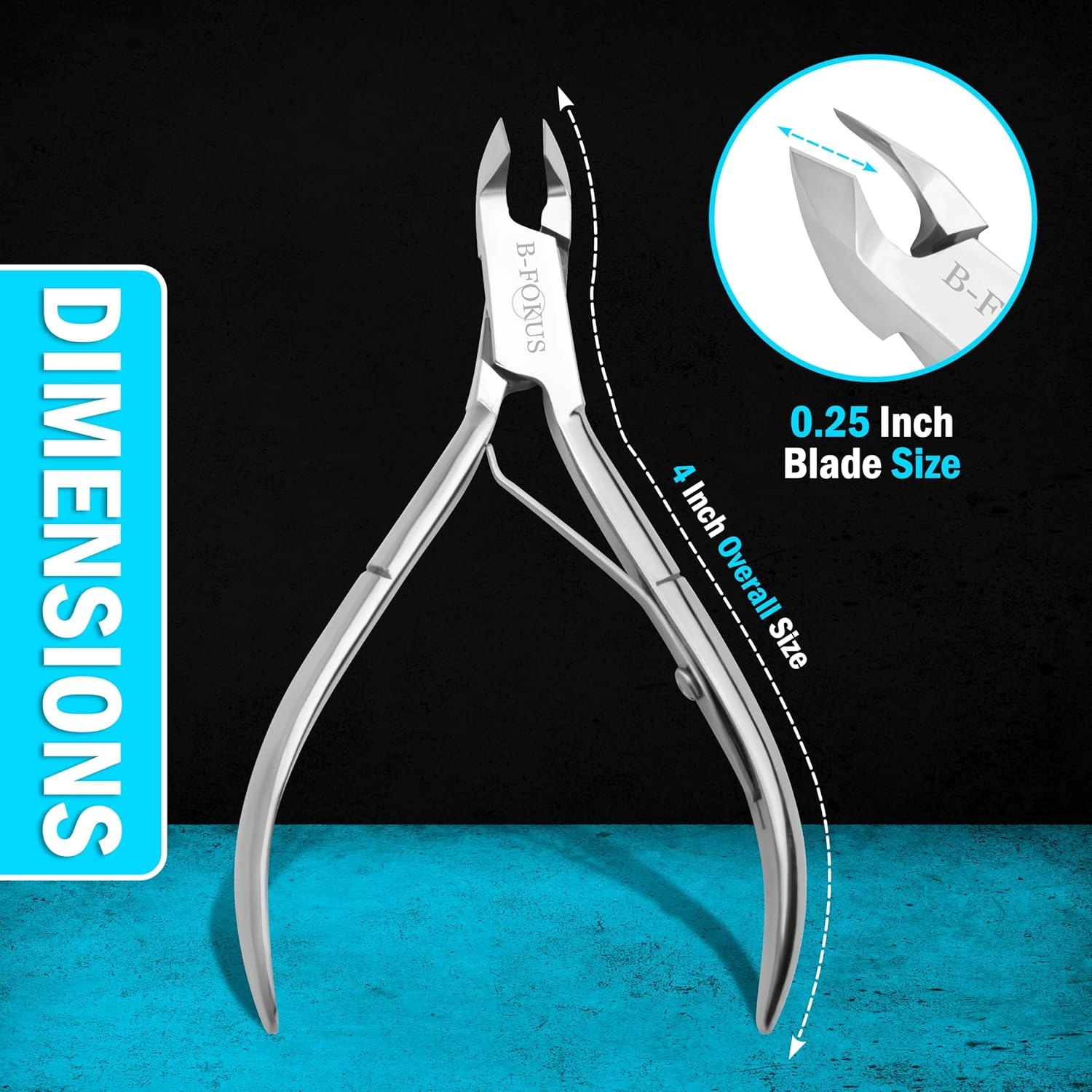 Premium Cuticle Nipper for Thick & Ingrown Toenails, Professional Nail Clippers Stainless Steel Cuticle Cutter with Safety Pouch, Ideal for Manicure Set, Pedicure Set image number 2