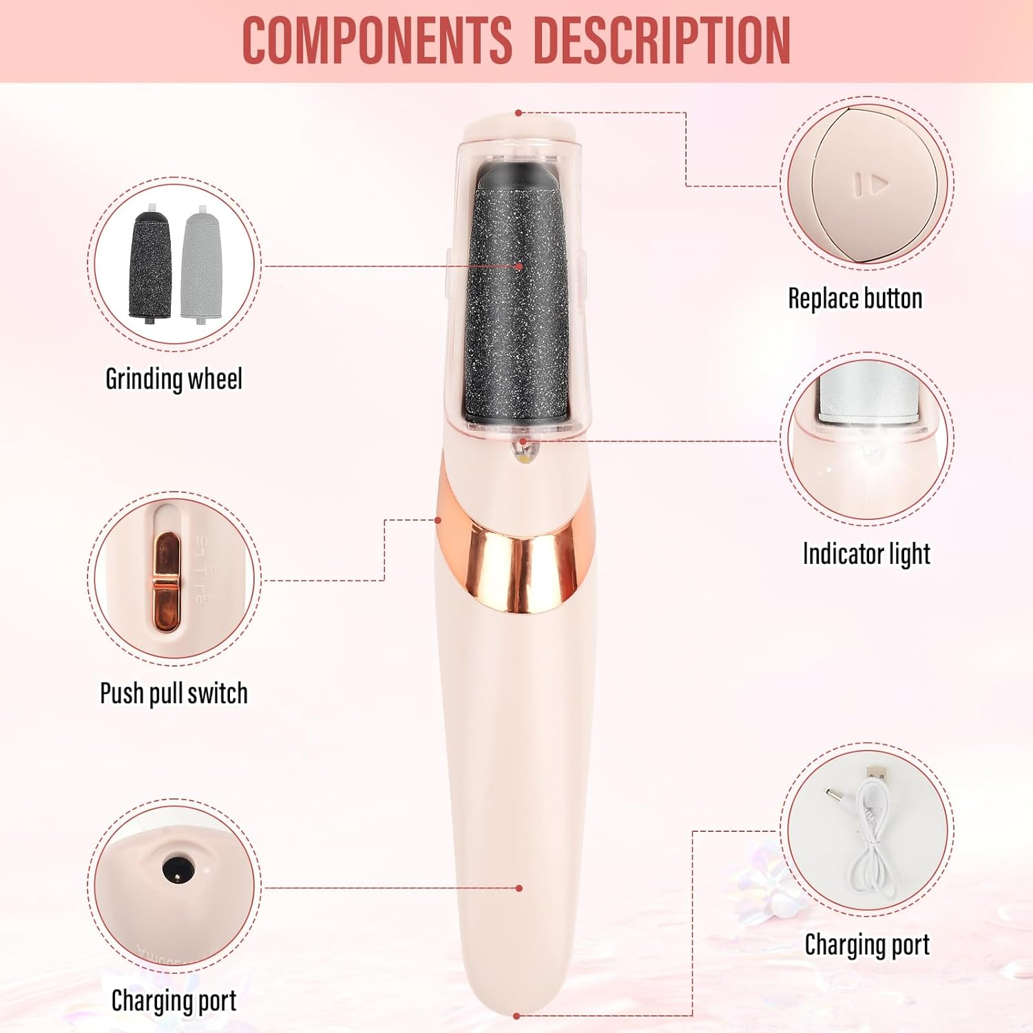 Electric Callus Remover, Callus Removal Foot, Electric Callus Remover, Electric Callus Remover Feet, Electric Callus Remover Electric Batteries