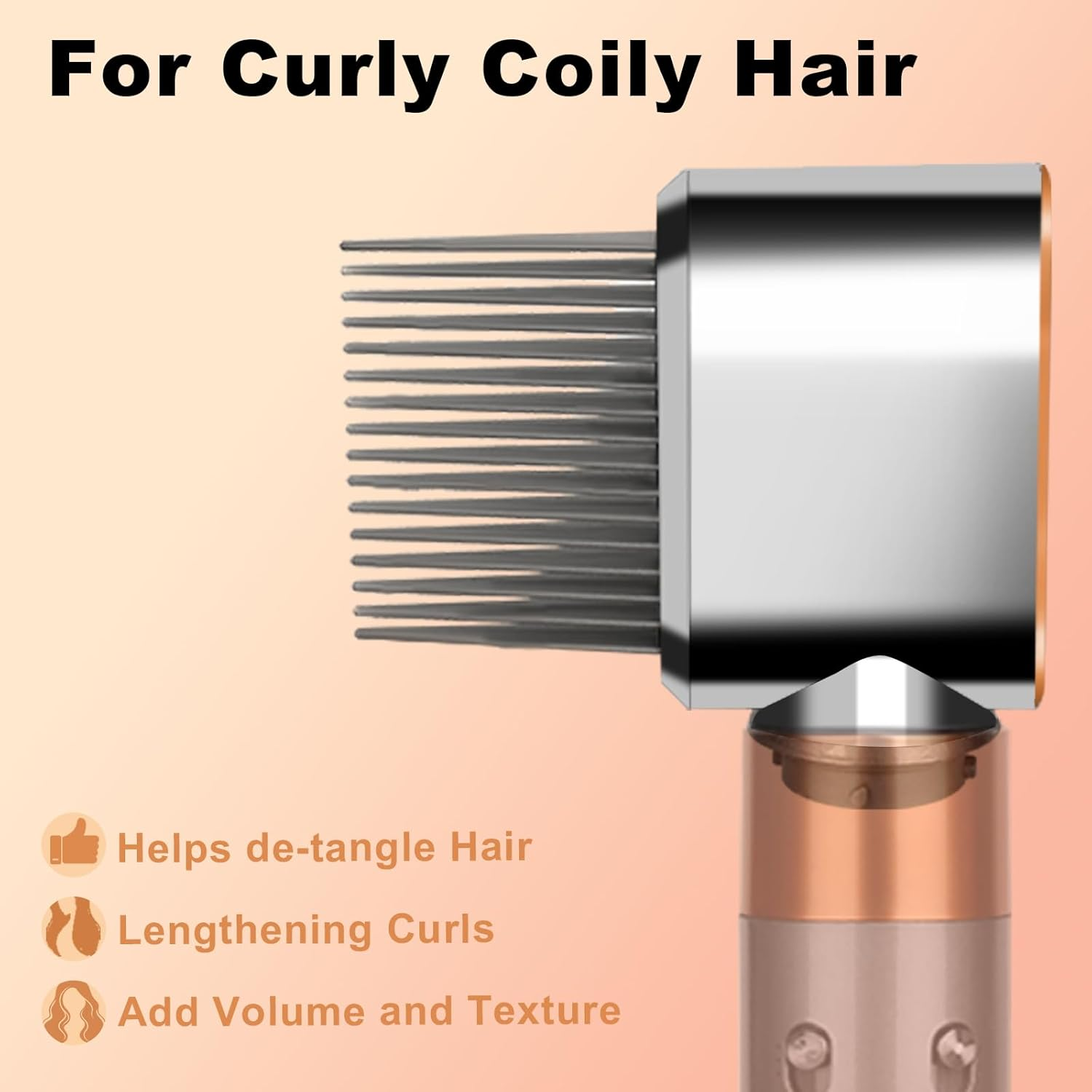 Wide-Tooth Comb Attachments for Dyson Airwrap Hs01/05,Pre-Styling Dryer Brush for Curly Coily Hair, Replacement Part for NO.971894-03 image number 1