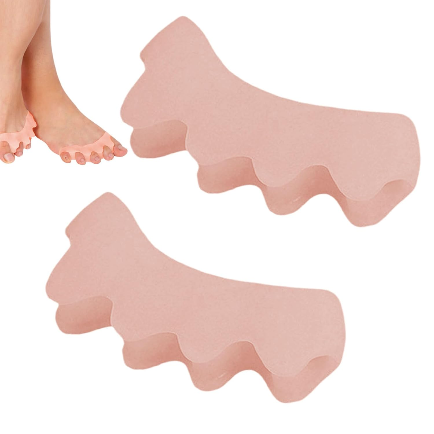 Foot Spacers for Toes - Flexible Toe Straightener,Soft Spacers Sleeve Protectors for Exercise Running Walking Shoes Sandals Socks Men Kids image number 6