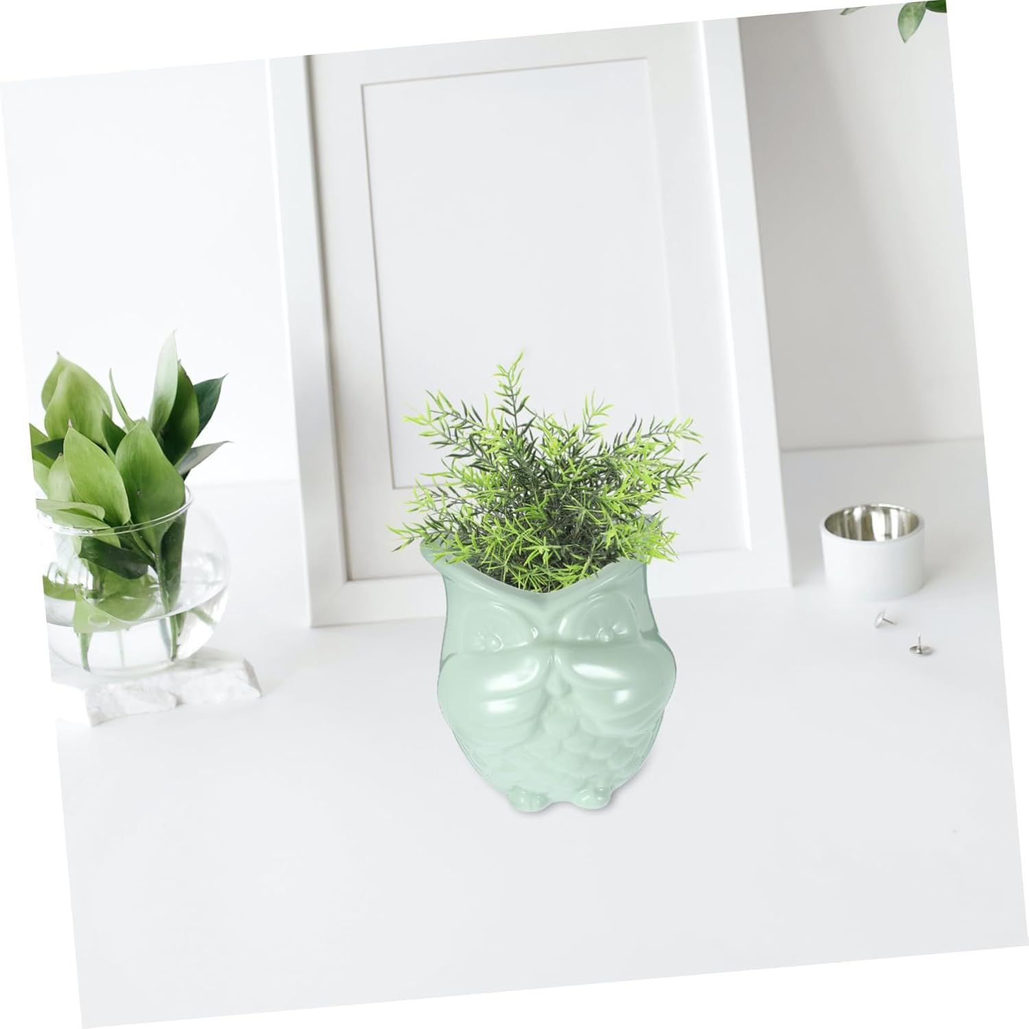 Owl Design Succulent Pot Ceramic Flower Pots for Home Decorative Cactus Planter image number 2