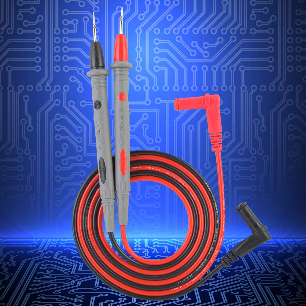 EVTSCAN Universal Multimeter Test Leads with Gold-Plated Probe Tips Kit, CAT III 1000V 20A, for Digital Multimeter Measurements, Electrical Testing image number 4