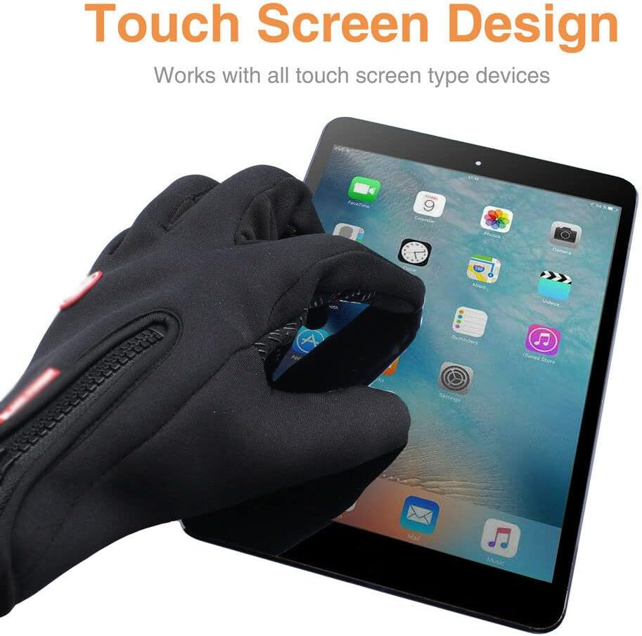 Winter Warm Windproof Waterproof Anti-Slip Thermal Touch Screen Gloves Unisex XL image number 3