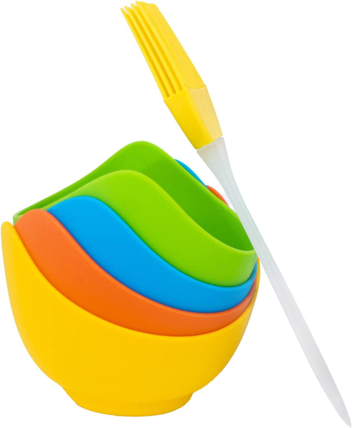 4 Pack Egg Poacher, BPA Free Silicone Egg Poachers, Egg Cups for Air Fryer, Thickened Stable Egg Cooker with Extra Oil Brush image number 1