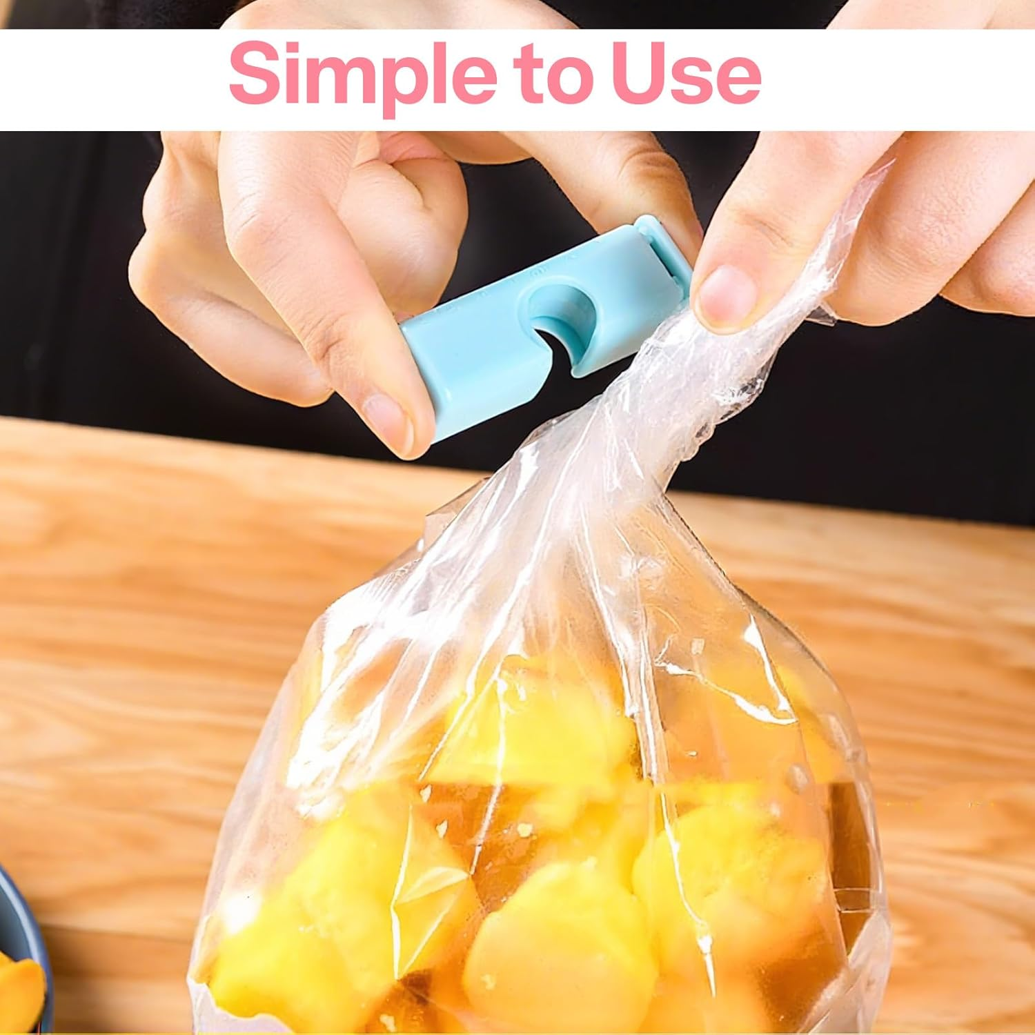 12 Pack Bread Bag Clips, Keep Food Fresh Reusable Plastic Clips for Chips, Snacks, Rice, Nuts & Beans, Easy Squeeze Lock Seal, Pantry Kitchen Picnic Storage (Multi-Color) (12) image number 6