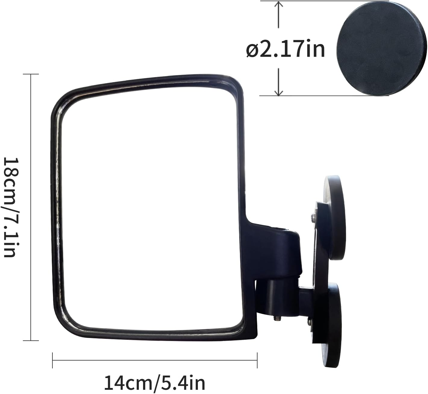 Universal Magnetic Side View Mirror No Drilling Magnet Mount Tractor Mirror Compatible with Kubota John Deere Yamaha Accessories image number 4