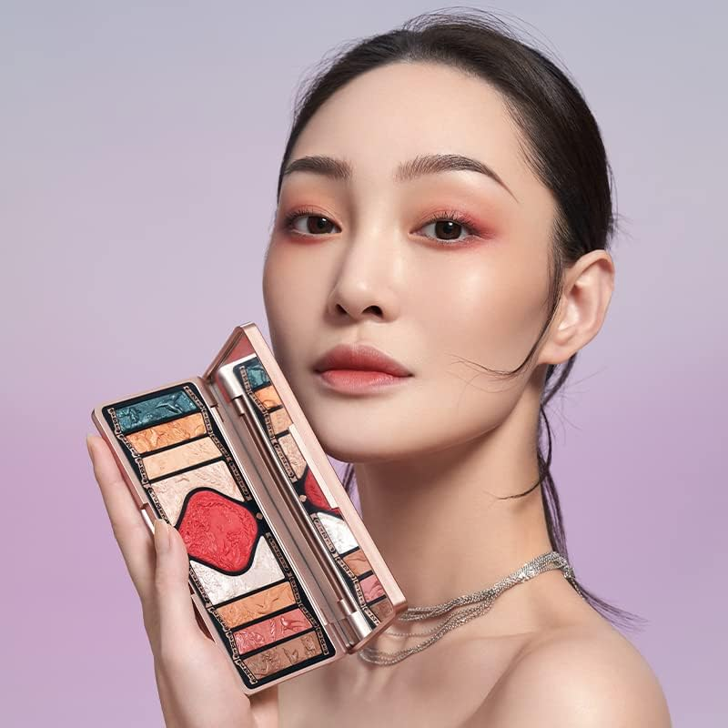 FLORASIS Floral Engraving Phoenix Makeup Palette, Delicate Engravings, Multi-Functional, Long Lasting, Skin-Loving Extracts, 01 Gold Brown, 12.8G image number 3