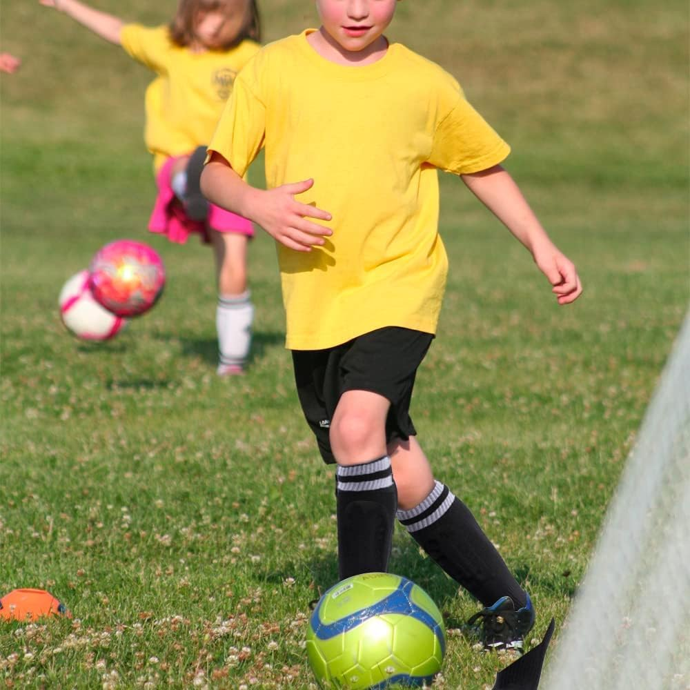 Suithink Soccer Shin Set, 2 PCS Soccer Shin Pads and 2 PCS Shin Guard Sleeves,Lightweight Football Calf Protective Gear Cushion Reduce Shocks for Adults and Kids