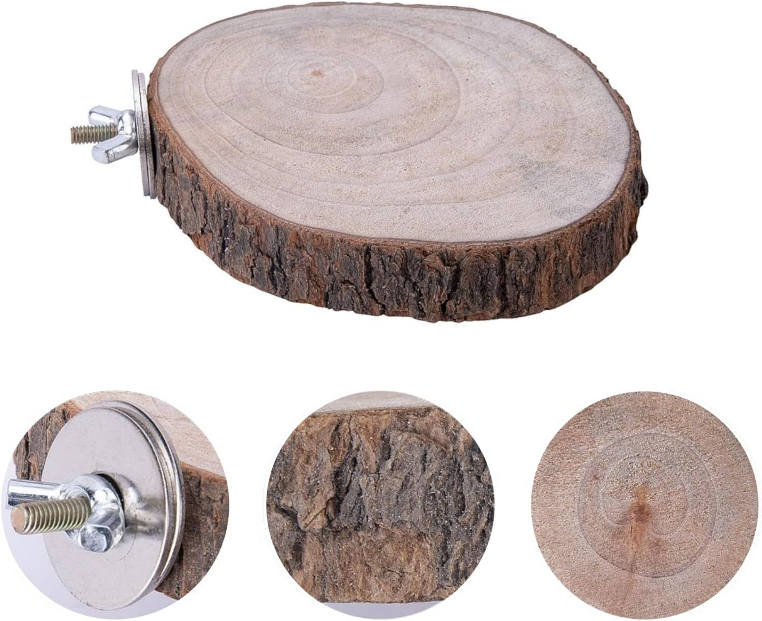 8 Pieces Wooden Parrot Perch, Natural Wood Bird Perch, Stand Fork Toys, Hanging Multi-Branch Perch Platform, Hammock Swing Toy for Macaws, Small Parakeets, Conures, Budgies, Finches image number 1