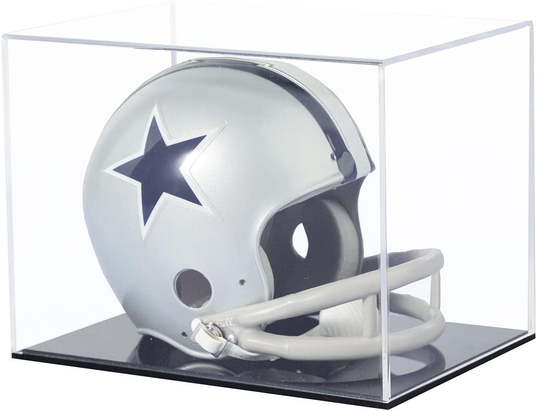 Mini Helmet Display Case Clear Acrylic Football Mini Helmet Protection Holder Dustproof Storage Collectibles Showcase image number 2