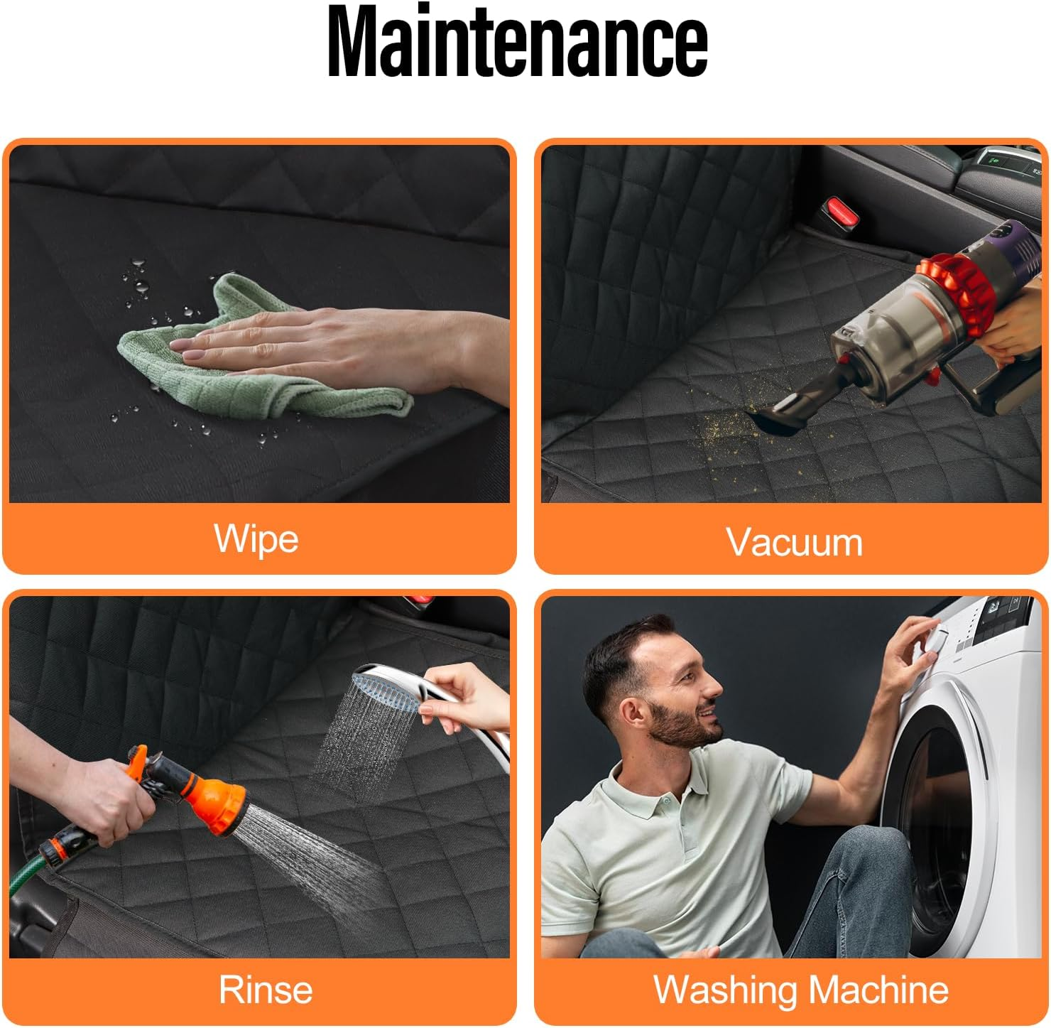 Dog Car Seat Cover, Pet Front Seat Protector, Nonslip Scratchproof Durable & Padded, Pet Hair Resistant Blankets, Standard Seat Covers for SUV, Jeeps and Trucks image number 2