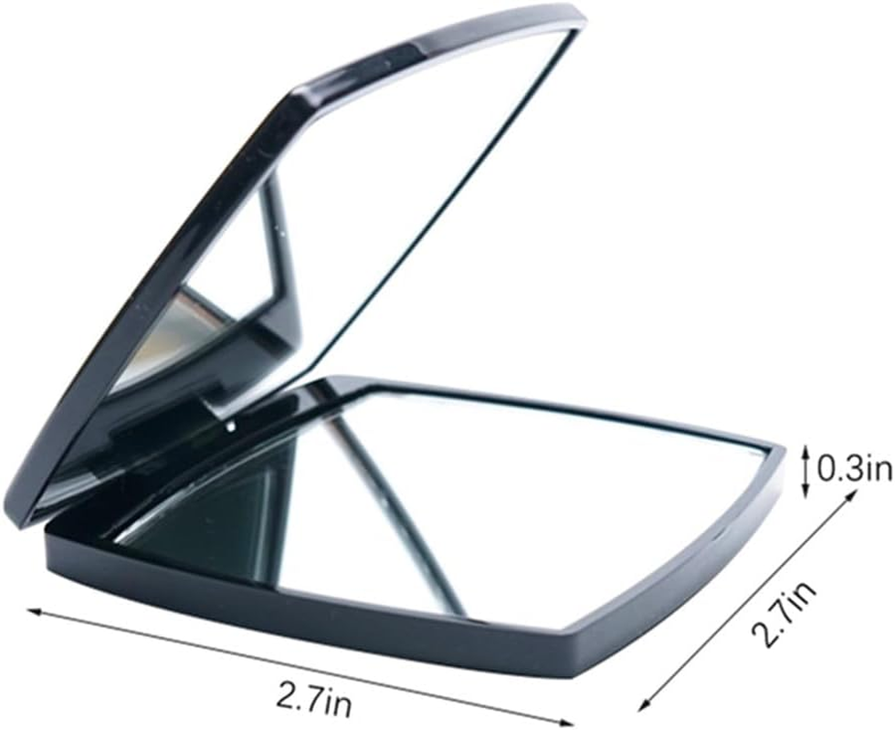 Fashion Compact Vanity Mirror for Women, Elegant Small Compact Mirror 2 X 1 X Magnification,Double Sided Folding Travel Makeup Mirror,Perfect for Purse, Pocket Mirror for Gift image number 4