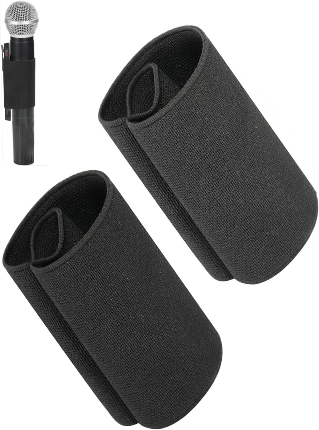 Hand Microphone Elastic Sleeve for Handheld Dynamic Mic Compatible with Sony Recorders,Wedding Vlog Live Streaming Interviews Meeting Speech Lecture Video Studios Recording Device Accessory (2Pcs) image number 2