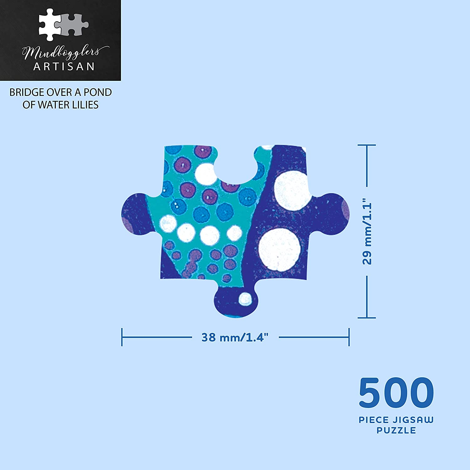 Mindbogglers Artisan 500-Piece Jigsaw Puzzle: Saltwater People - Steven Bekue - Jigsaws for Adults - Deluxe Jigsaw Puzzles - 24X18In - Intricate Puzzles - Hobbies - Aboriginal Art Jigsaw Puzzles, Blue image number 4