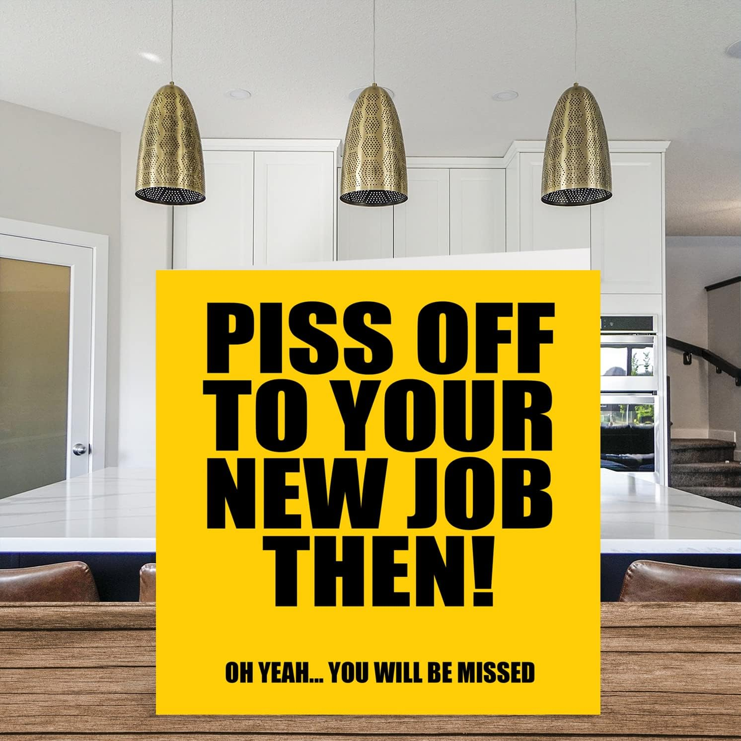 Funny Leaving Gifts for Colleagues Women Men - P*Ss off You'Ll Be Missed - Sorry Your Leaving Good Luck in Your New Job Card, 145Mm X 145Mm Joke Humour Banter Congratulations Greeting Cards image number 2