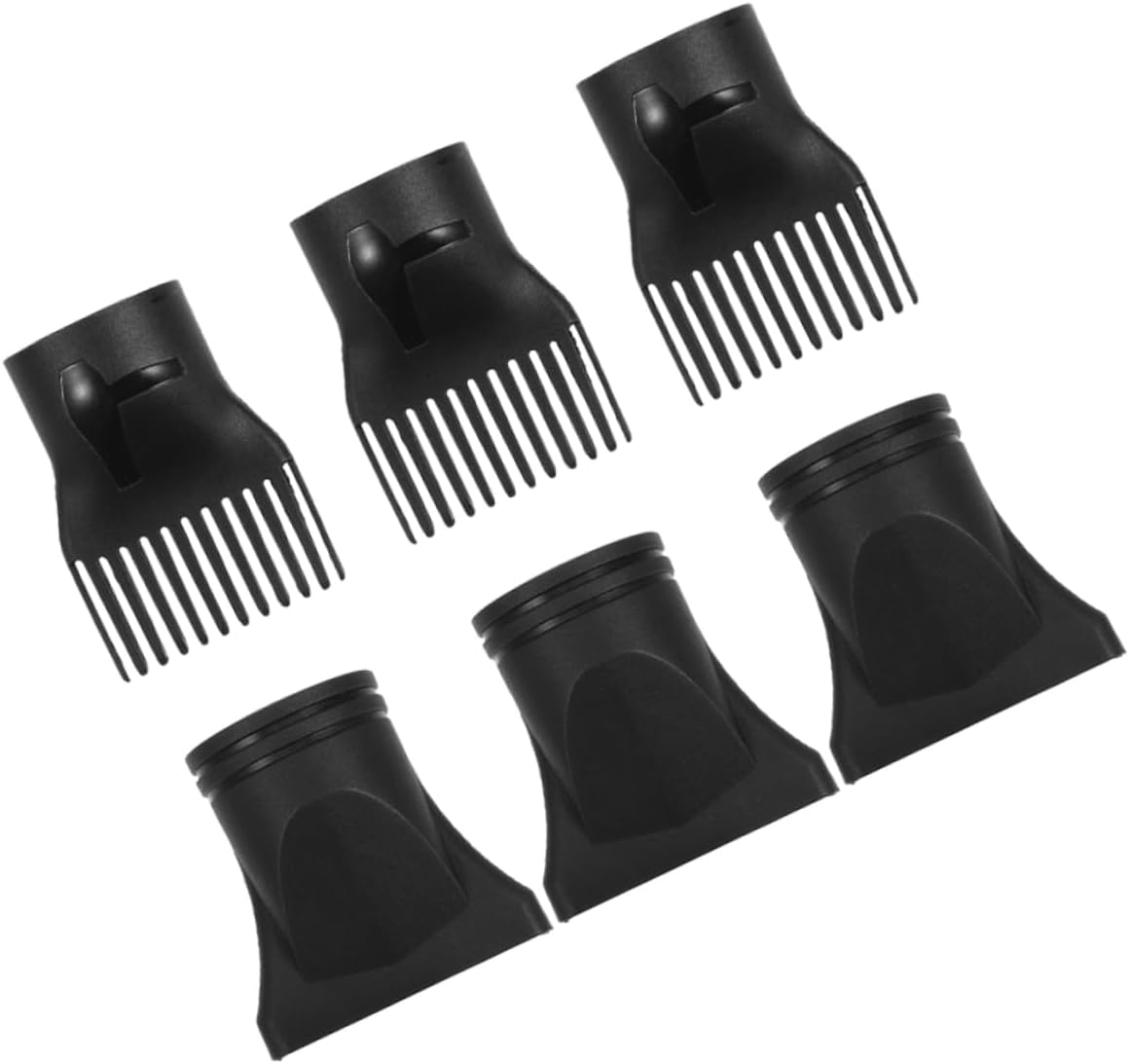 6Pcs Curly Hair Diffuser Attachment Hair Dryer Nozzle for Quick Drying Styling at Home Salon Efficient Heat Distribution