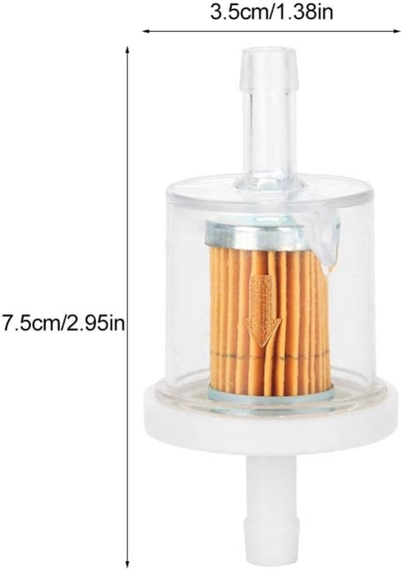 Fuel Filters for Lawnmower Motorcycle, 10Pcs 1/4Inch Plastic Inline Mini Small Engine Fuel Gas Filters for Lawnmower and Motorcycle Small Engines image number 3