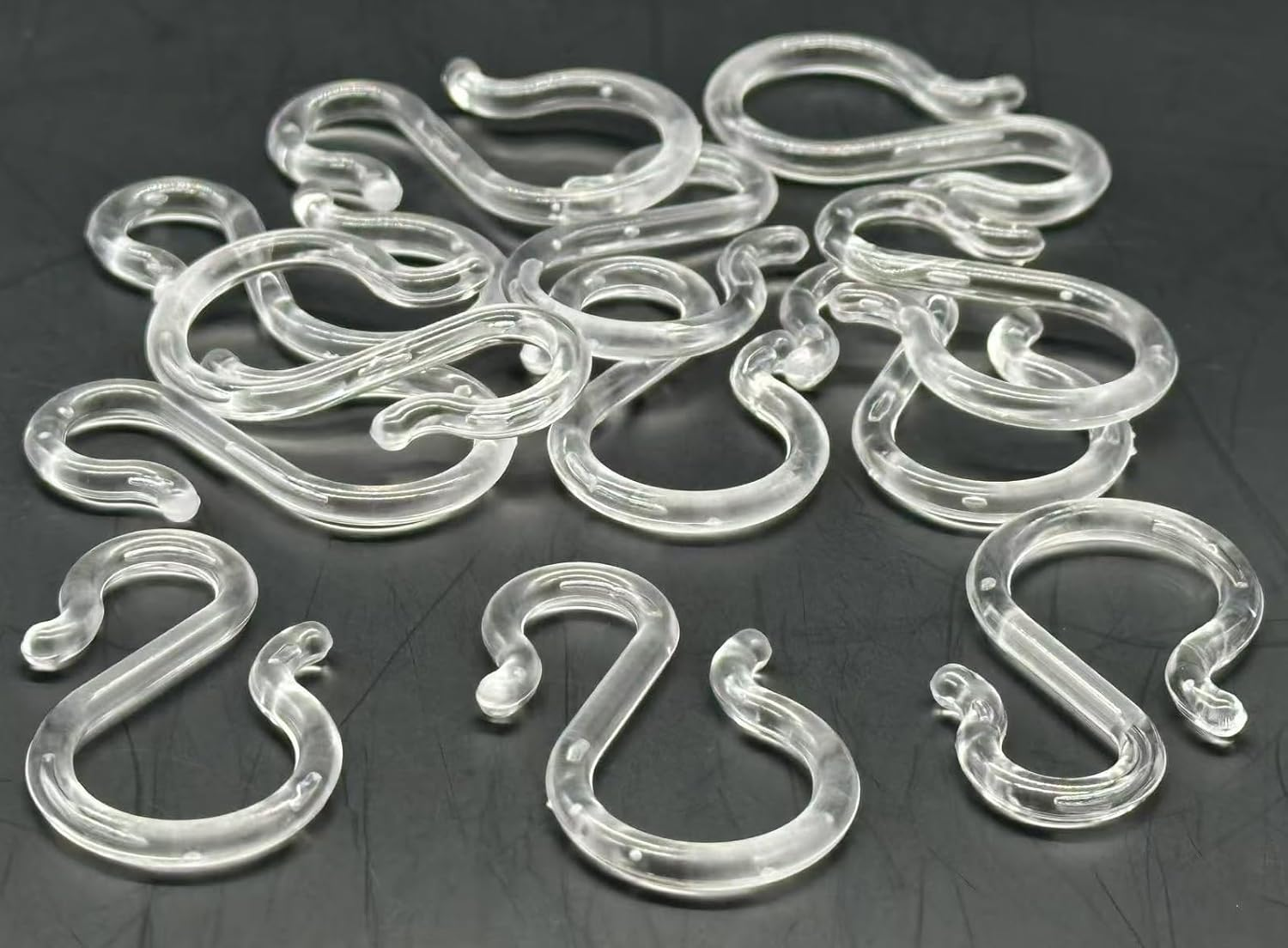 Zison 12 PCS 1.7Inch Clear Plastic Punch Bowl Cup S Hooks