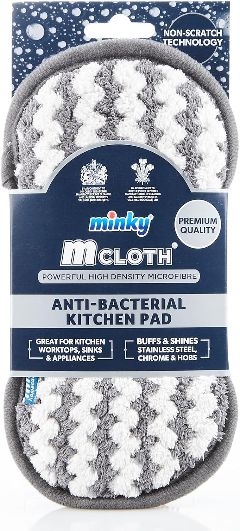 Minky M Cloth Anti-Bacterial Kitchen Cleaning Pad - Dual-Sided Microfibre Cleaning Cloth for Kitchen Surfaces - Minky Kitchen and Household Cleaning with Non-Scratch Technology image number 2