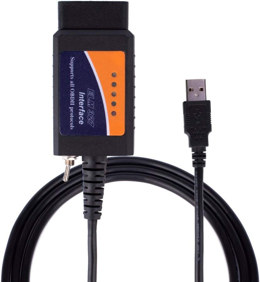 OBD2 Scanner ELM327 Elmconfig Obdii Adapter with Ms-Can & Hs-Can Switch for DIY Ford Diagnostics on Windows