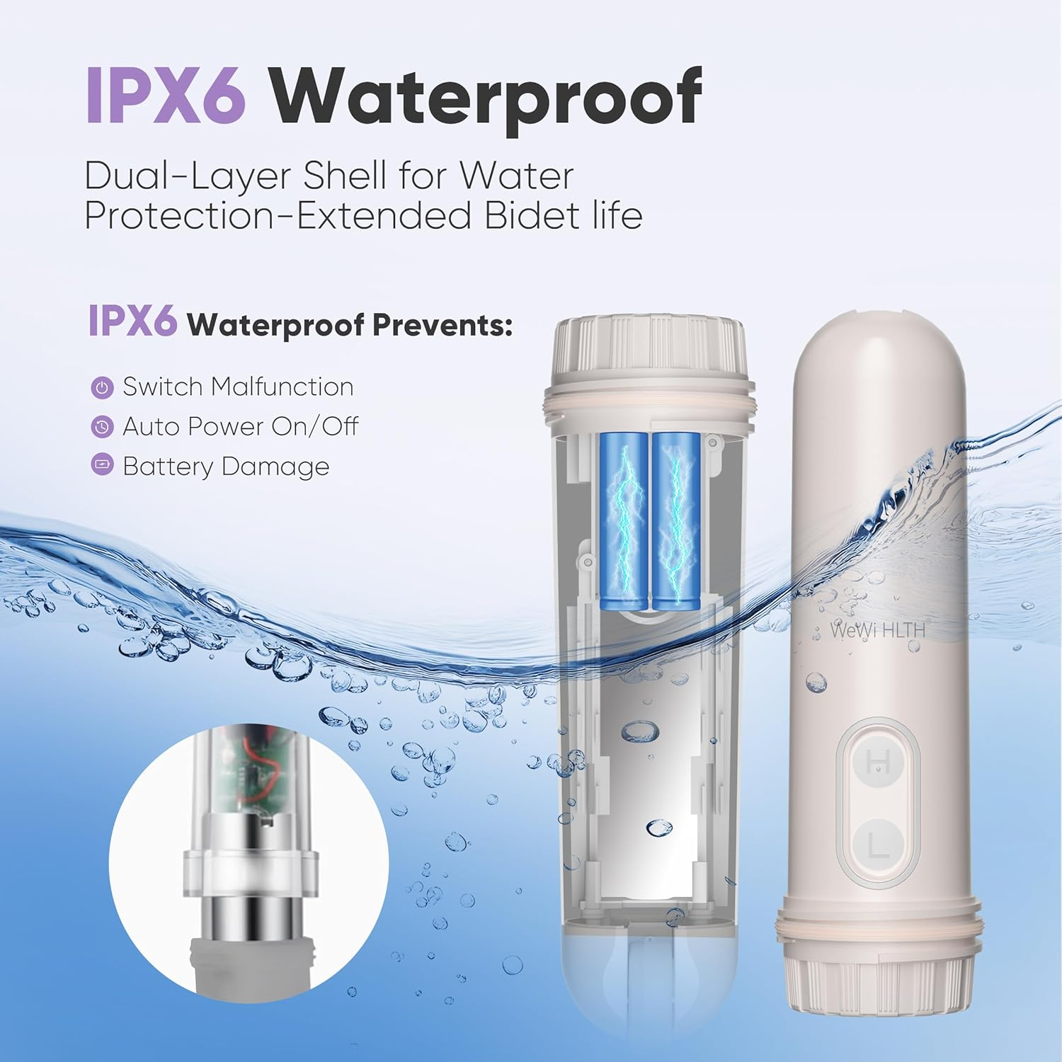 Portable Bidet - Mini Foldable Handheld Personal Travel Bidet with 2 Pressure Options Electric Sprayer Toilet for Personal Hygiene Cleaning/Soothing Postpartum Care/Perineal & Hemmoroid Treatment - Pink image number 2