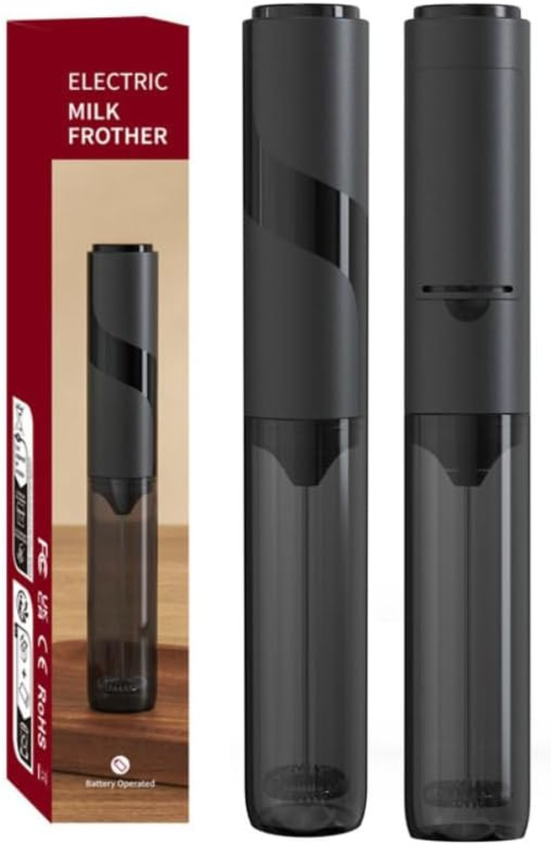 Electric Milk Frother and Drink Mixer, Battery Operated, Handheld Design with Stainless Steel Whisk Battery Operated Foam Maker for Coffee, Cappuccino, Frappe, Matcha, Hot Chocolate Latte (2PCS) image number 2