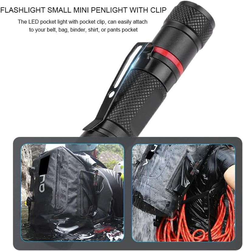 LED Pocket Pen Light Flashlight Small Mini Flashlights Handheld Pen Lights Penlight with Clip for Camping, Home, Outdoor, Inspection, Emergency Use (10 Pieces 3.7 Inches) image number 1