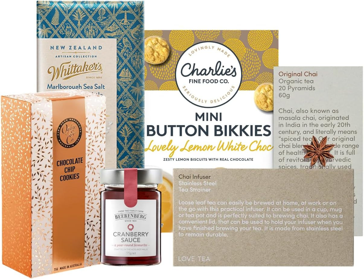 Gourmet Gift Hamper, Tea and Cookie Selection, Thoughtful Birthday or Thank You Gift, Indulgent Delights for Special Occasions image number 3