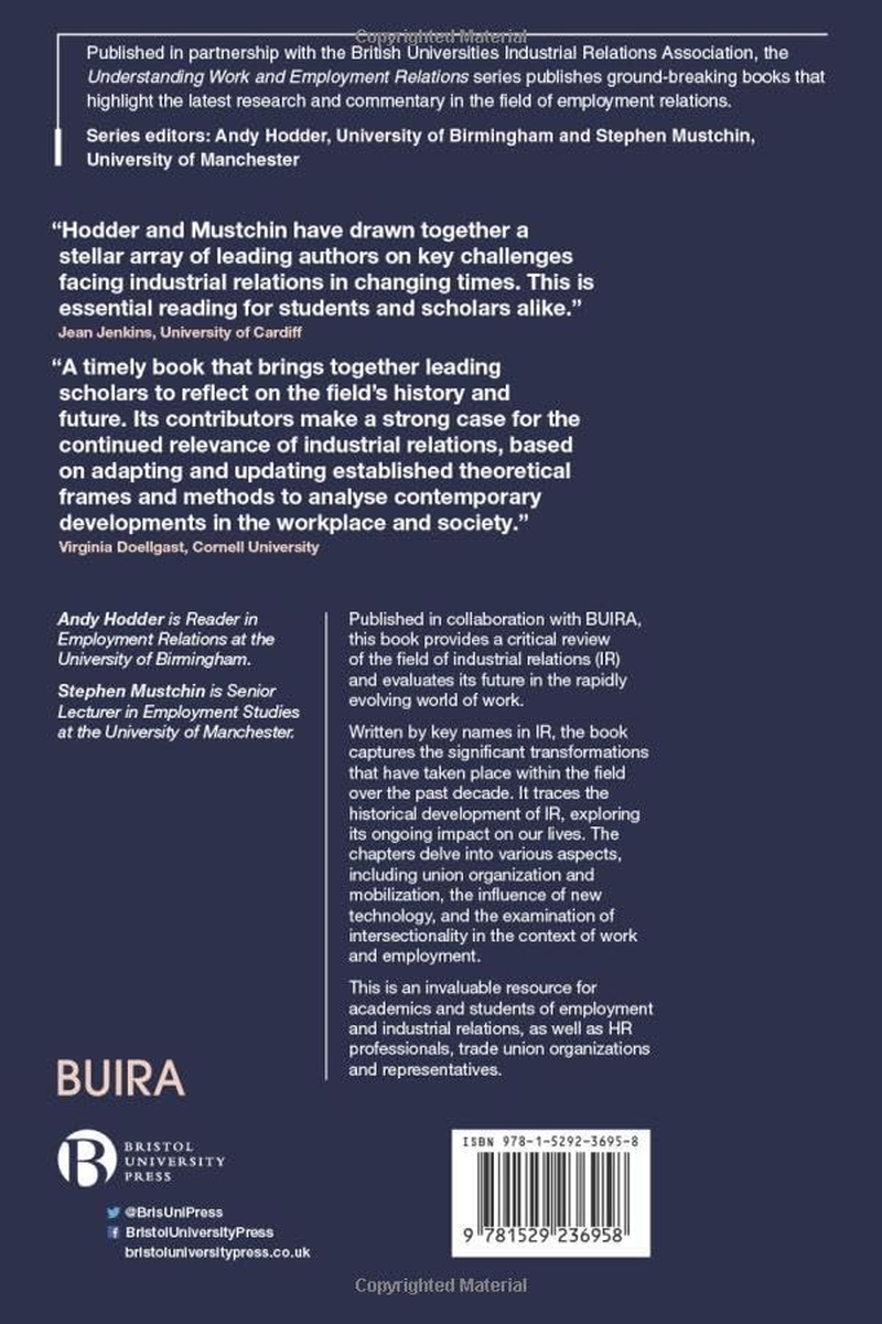 The Value of Industrial Relations: Contemporary Work and Employment in Britain