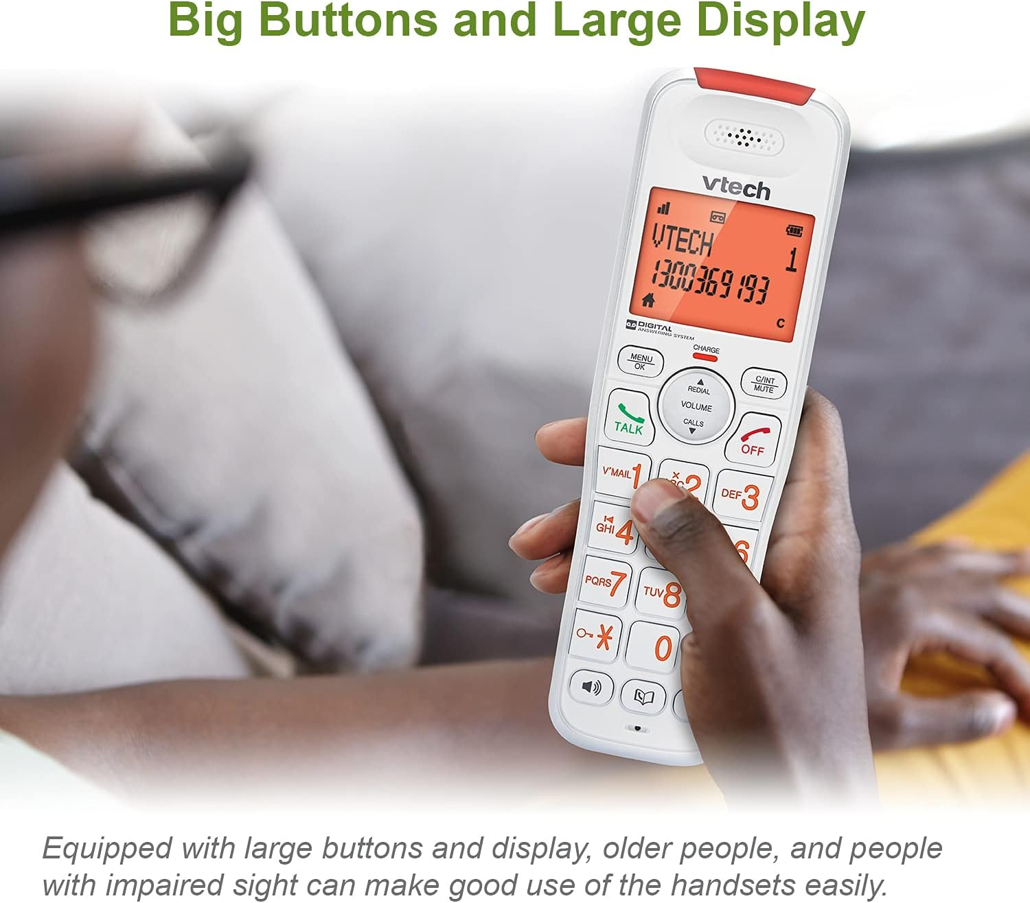 Vtech Comfort Cordless Bundle - NBN Ready Phone System - 2 Handsets - White image number 6