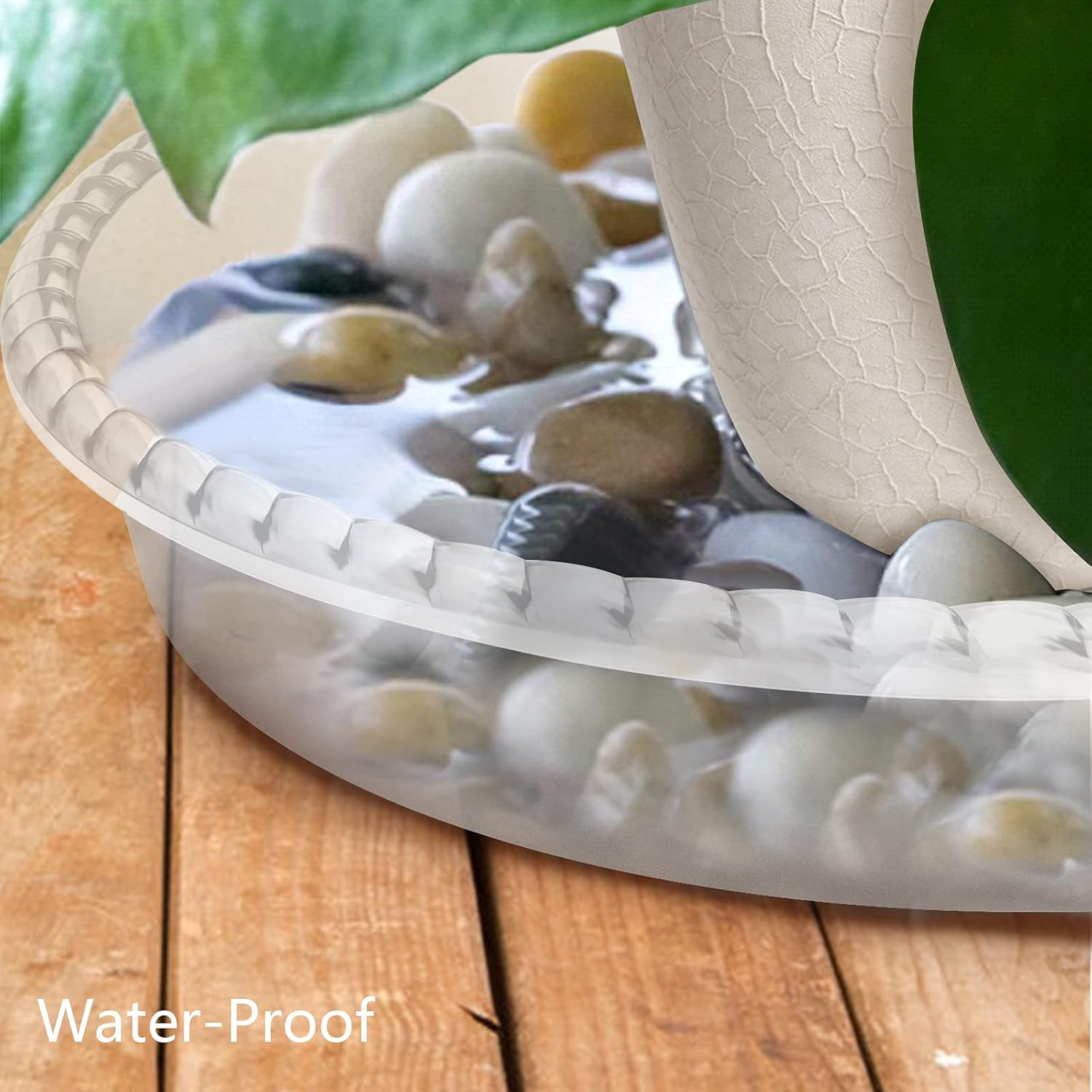 6 Pack Clear Plant Saucer 5 6 8 10 12 14 Inch, Plastic Plant Trays for Indoor, round Flower Plant Pot Saucer, Sturdy Plant Water Catcher Tray