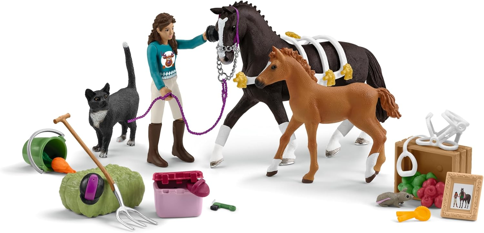 Schleich 99092 Advent Calendar HORSE CLUB 2024, from 5 Years, HORSE CLUB - Playset, 36 Pieces image number 3