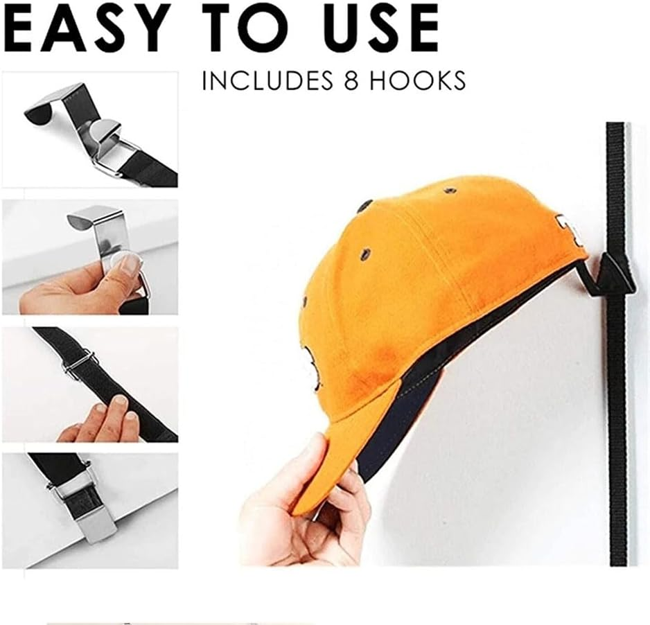 Baseball Cap Rack Hat Holder Rack Home Organizer Storage Door Closet Hanger image number 3