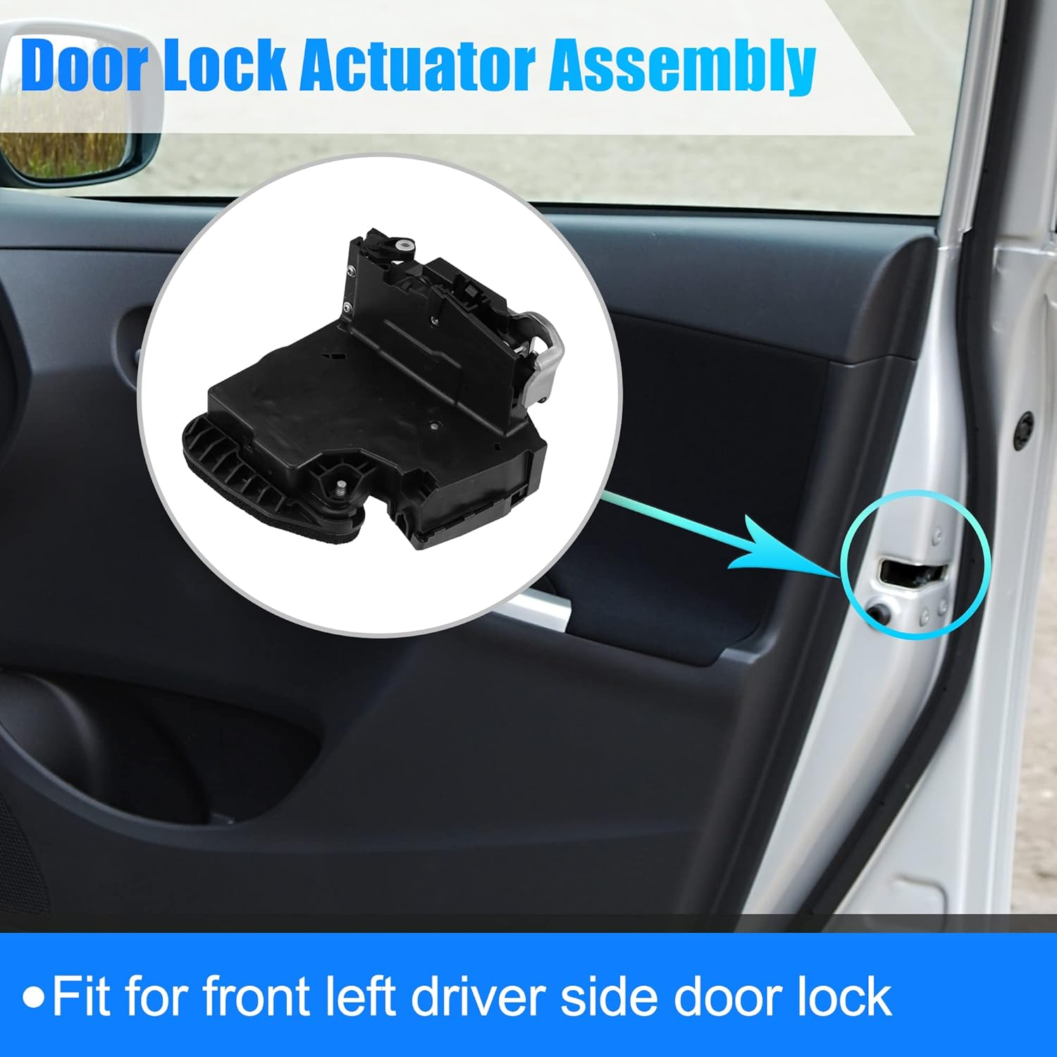 X AUTOHAUX Front Left Door Lock Actuator for Chevrolet Silverado 1500 2015-2018 for GMC 13592289 Door Latch Lock Actuator image number 5