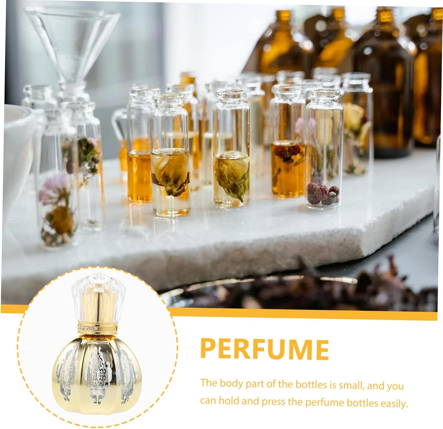 Refillable Spray Perfume Bottles Glass Empty Bottle for Essential Oils Fine Mist Nozzle for Travel Toiletry image number 5