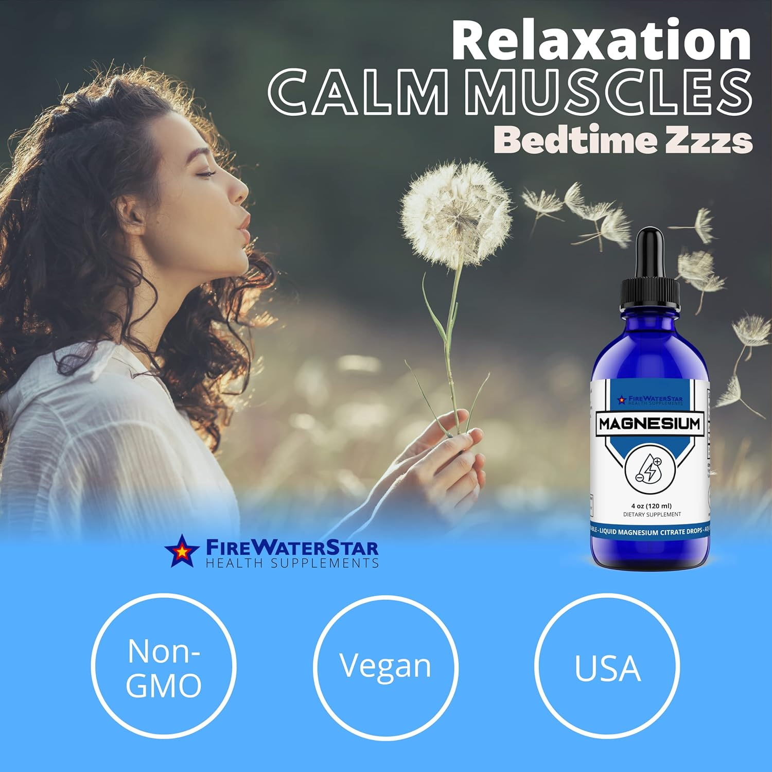 Liquid Magnesium - Easy Liquid Drops - 4Oz - 120 Servings - Highly Absorbable Magnesium Citrate - Organic, Non-Gmo, Vegan - Supports Muscles, Nerves, and Energy Production image number 1