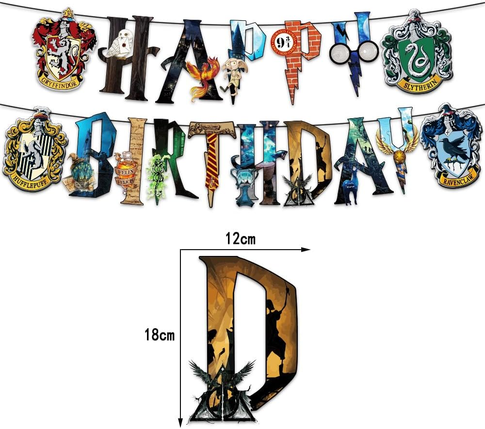 Harry Potter Party Decorations, Party Supplies with Banner, Foil Balloon, Cupcake Toppers for Kid Birthday Decoration image number 5