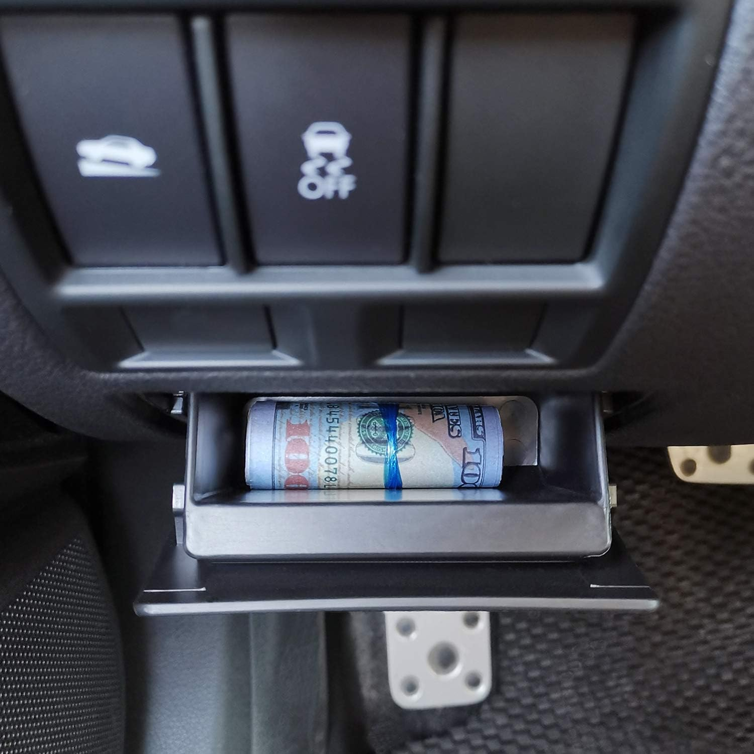 JKCOVER Interior Inner ABS Black Fuse Box Coin Container Storage Dash Tray Compatible with Subaru XV Crosstrek Forester Outback Legacy Impreza WRX STI Ascent (Black) image number 6